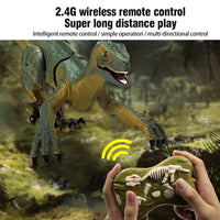 HKM-813971 Remote Control Walking Velociraptor Dinosaur Toy with Intelligent Spray Feature
