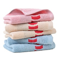 HKM-813971 Soft Absorbent Baby Face Towel - Pure Cotton Dachshund Design in Blue, Pink, and Khaki