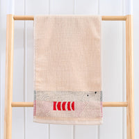 HKM-813971 Soft Absorbent Baby Face Towel - Pure Cotton Dachshund Design in Blue, Pink, and Khaki
