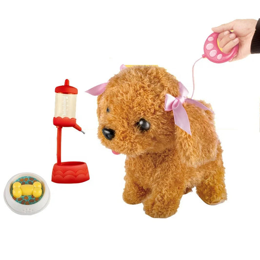 Remote Voice Control Plush Dog Doll with Sound and Pretend Doctor Medical Kit in Gift Box for Ages 3+