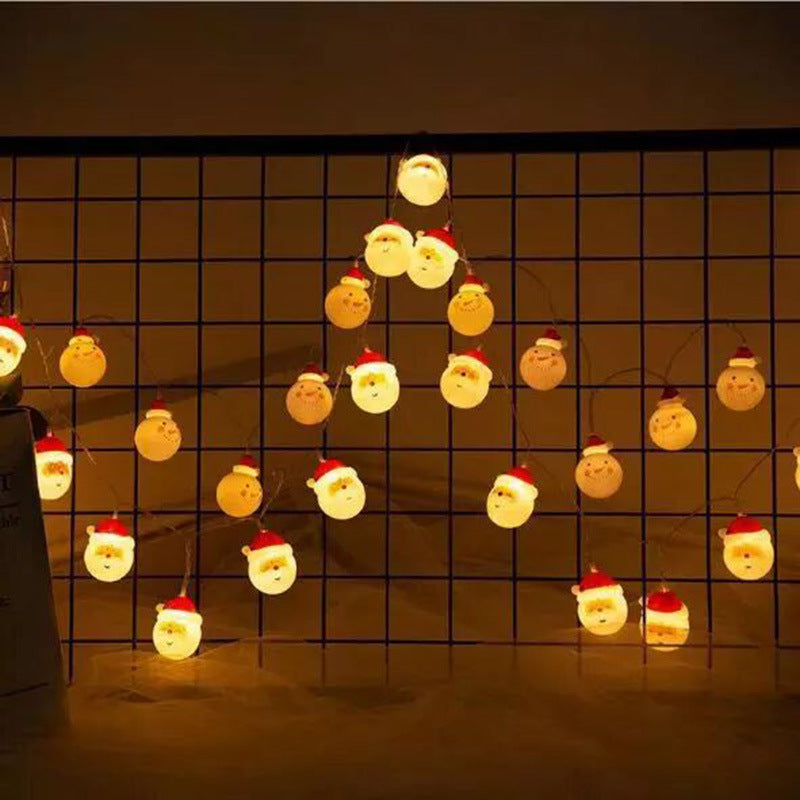 HKM-814163 Santa Claus LED String Lights - Waterproof Holiday Decoration for Christmas Trees, 1.5M Length
