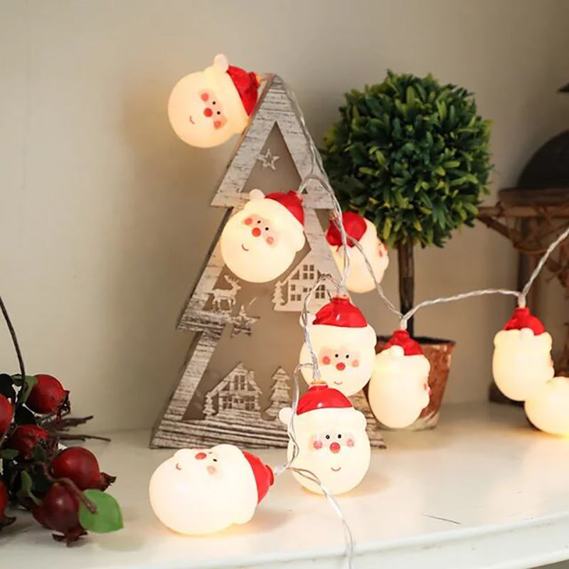 HKM-814163 Santa Claus LED String Lights - Waterproof Holiday Decoration for Christmas Trees, 1.5M Length