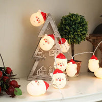 HKM-814163 Santa Claus LED String Lights - Waterproof Holiday Decoration for Christmas Trees, 1.5M Length