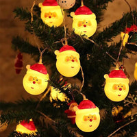 HKM-814163 Santa Claus LED String Lights - Waterproof Holiday Decoration for Christmas Trees, 1.5M Length