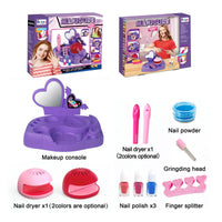 HKM-814227 Kids' DIY Nail Polish Manicure Set - Fashion Makeup Art Kit for Girls Ages 2-14