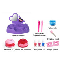 HKM-814227 Kids' DIY Nail Polish Manicure Set - Fashion Makeup Art Kit for Girls Ages 2-14