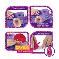 HKM-814227 Kids' DIY Nail Polish Manicure Set - Fashion Makeup Art Kit for Girls Ages 2-14