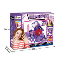 HKM-814227 Kids' DIY Nail Polish Manicure Set - Fashion Makeup Art Kit for Girls Ages 2-14