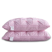 HKM-814227 Premium White Goose Down Pillow - 16-18 cm Height, Pure Cotton Fabric, Single Unit