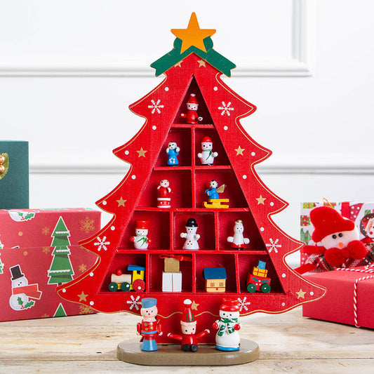 HKM-814355 Mini Christmas Tree Ornaments in Various Sizes and Colors for DIY Desktop Decoration