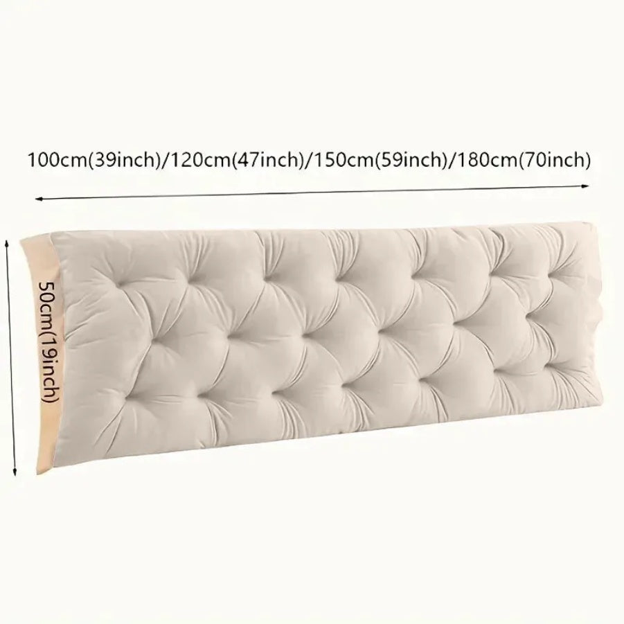 HKM-814547 Adjustable Headboard Pillow with Natural Cotton Filling - 1.2m Length, Multiple Colors Available