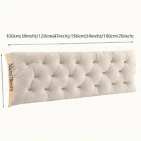 HKM-814547 Adjustable Headboard Pillow with Natural Cotton Filling - 1.2m Length, Multiple Colors Available
