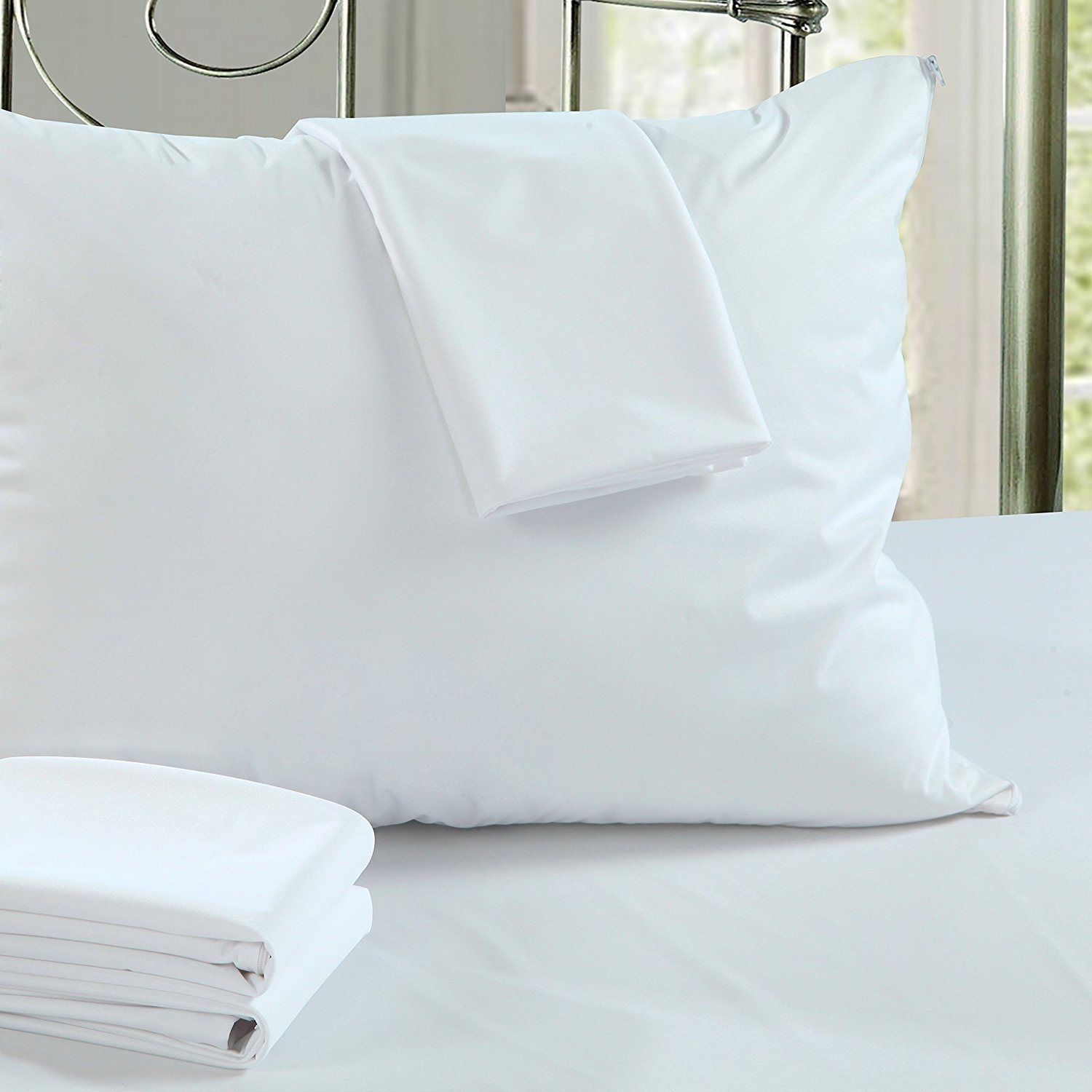 HKM-814547 Waterproof Knitted Cotton Pillowcase - 50x70CM & 48x74CM, 1 Pair