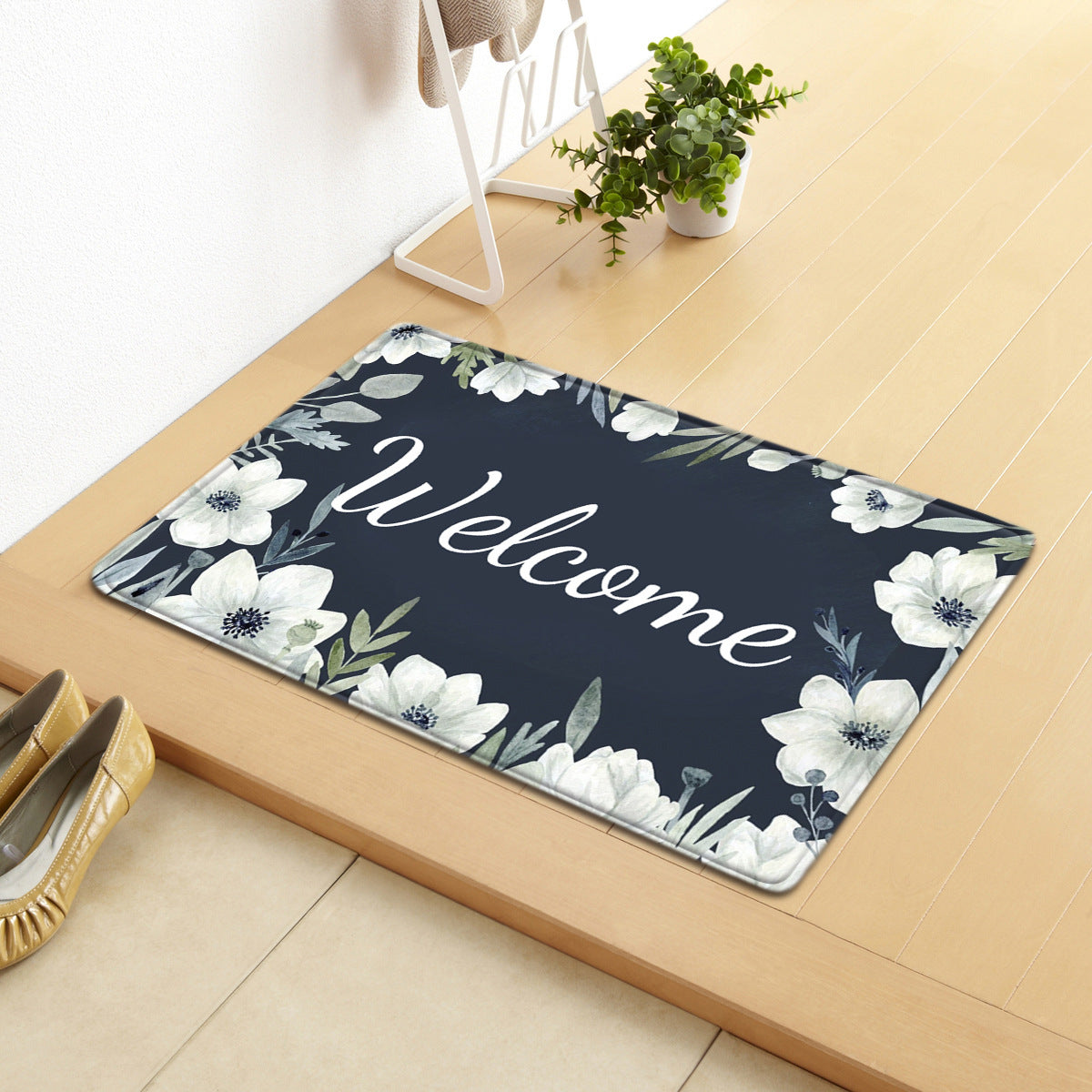 HKM-814611 Cartoon Non-Slip Absorbent Bath Mat for Home Entrance, Bedroom, and Living Room - Machine Washable