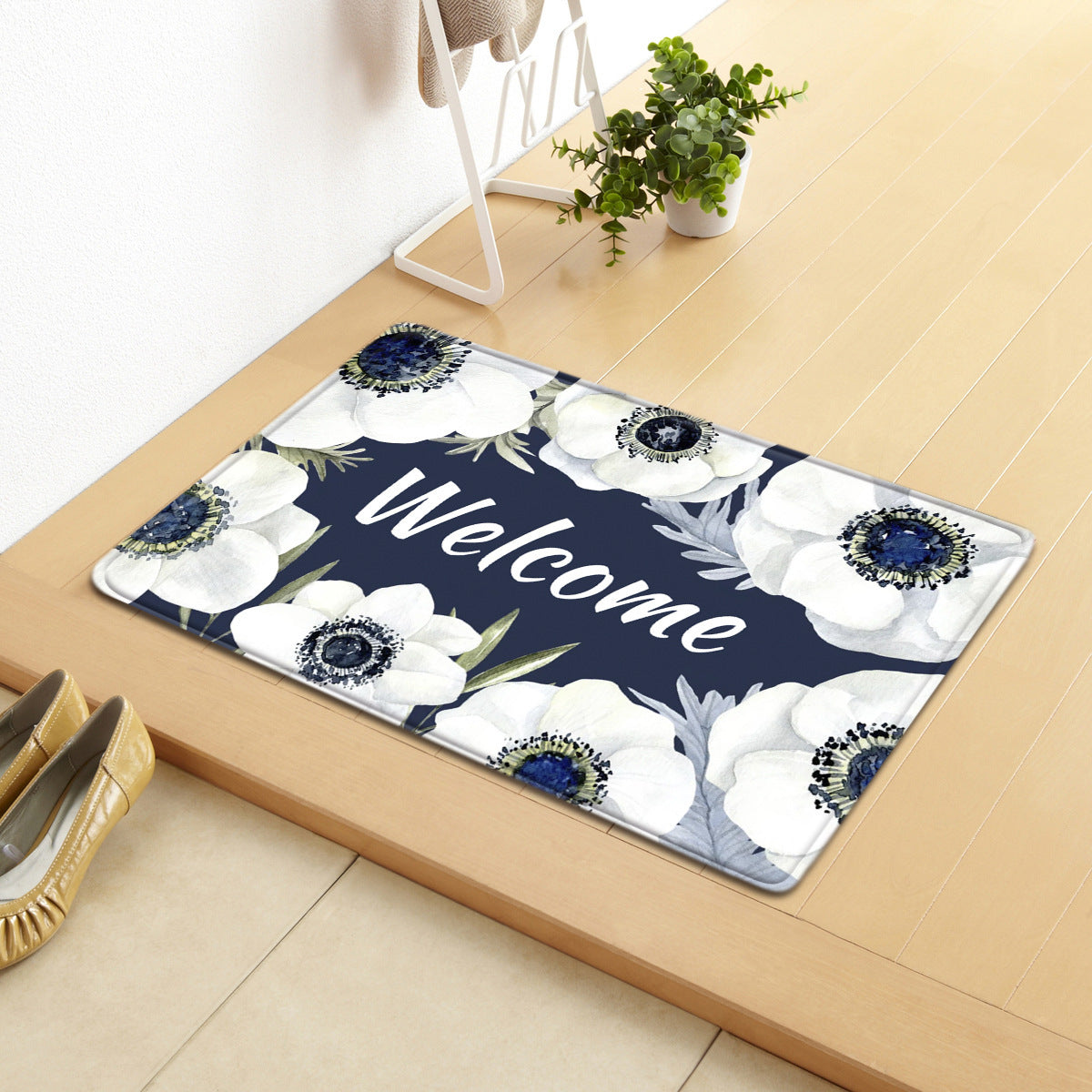 HKM-814611 Cartoon Non-Slip Absorbent Bath Mat for Home Entrance, Bedroom, and Living Room - Machine Washable