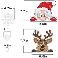 HKM-814675 Christmas Snowflake Window Clings - Reusable Self-Adhesive Static Stickers for Festive Decor