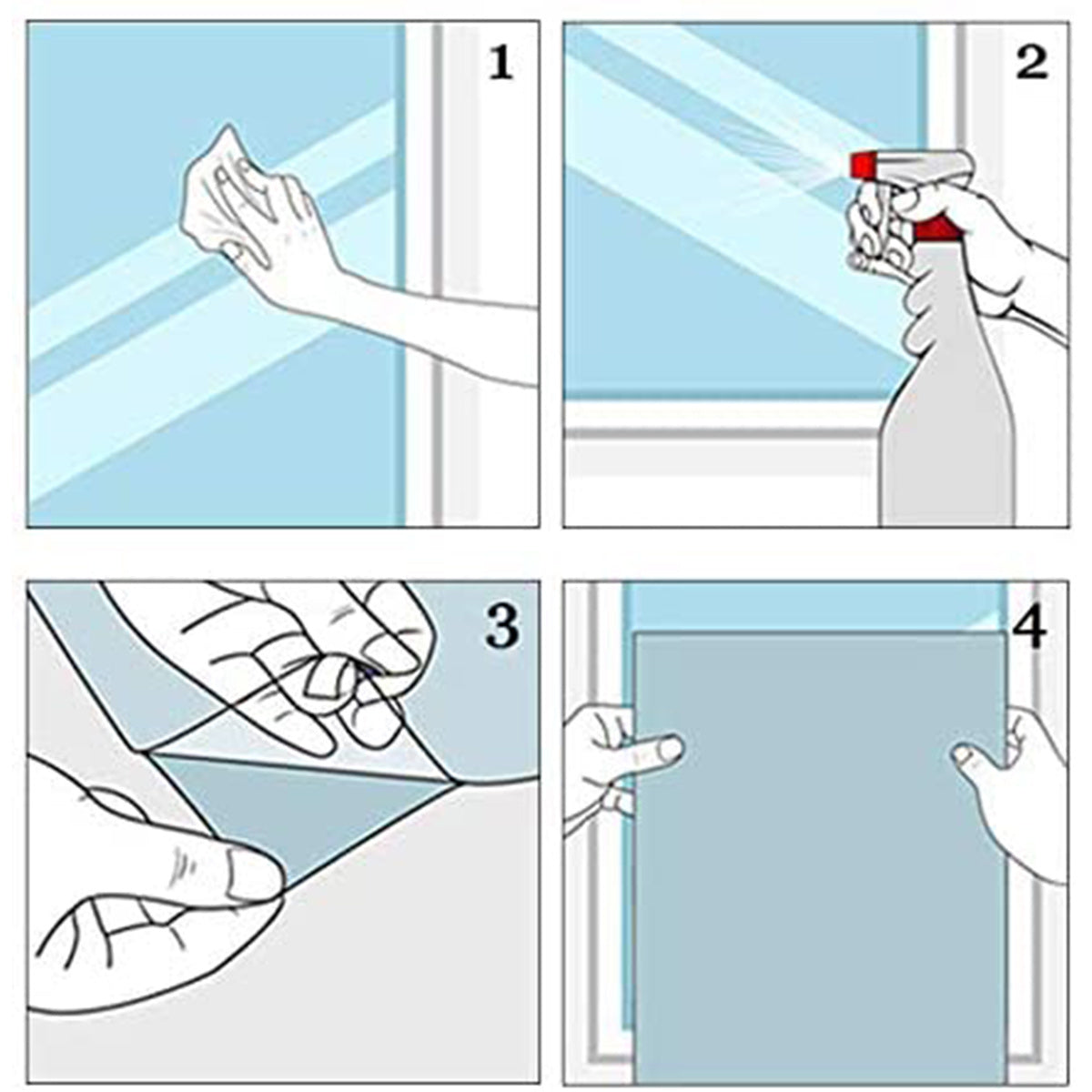 HKM-814675 Christmas Snowflake Window Clings - Reusable Self-Adhesive Static Stickers for Festive Decor
