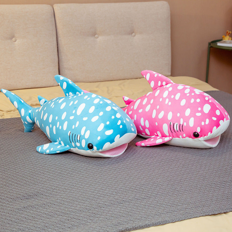 HKM-814675 Spotted Fish Plush Pillow - Soft Short Plush Cushion Filled with PP Cotton