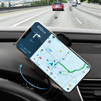 HKM-814803 360-Degree Adjustable Magnetic Phone Holder for Car - Easy Installation, Tilt Angle 60 Degrees, Fits All Sizes