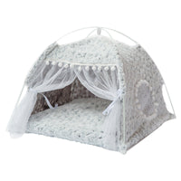 HKM-815059 Cozy Semi-Enclosed Pet Bed – Breathable Cloth Design for All Seasons