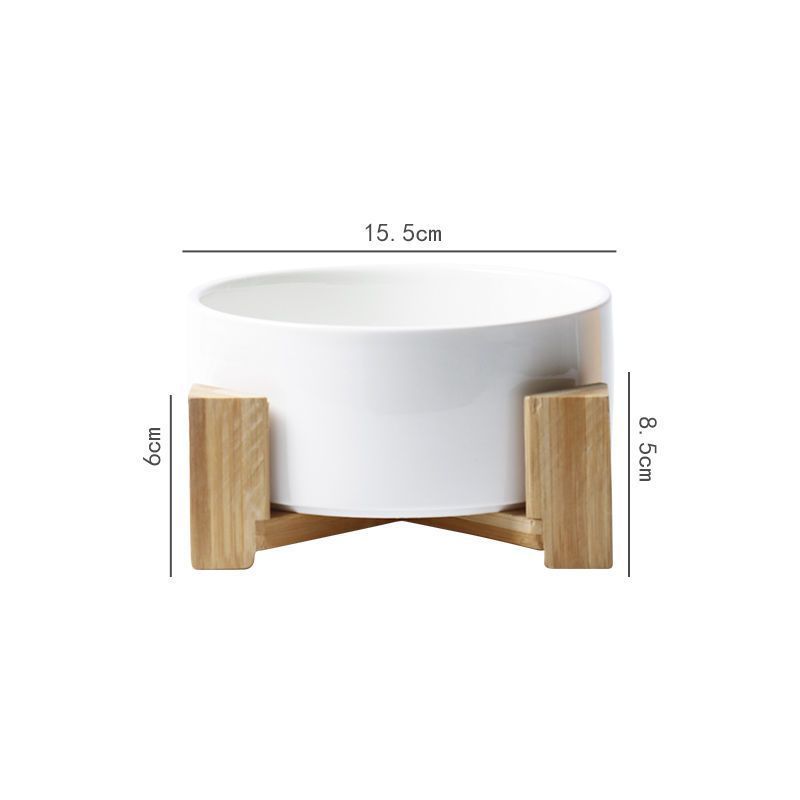 HKM-815059 Large Capacity Ceramic Pet Bowl with Stand - Round and Square Designs in Multiple Colors