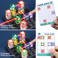 HKM-815123 Laser Maze STEM Toy for Kids - Interactive Light Beam Bending Puzzle Game, Ages 5+