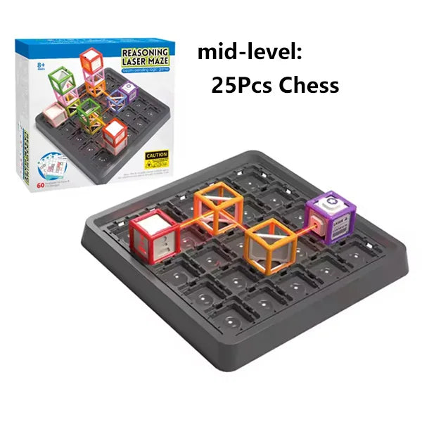 HKM-815123 Laser Maze STEM Toy for Kids - Interactive Light Beam Bending Puzzle Game, Ages 5+