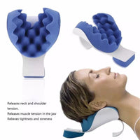 HKM-815379 Cervical Support Pillow - Blue Headrest Cushion for Neck and Shoulder Relief