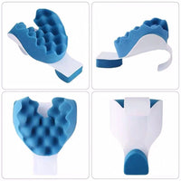 HKM-815379 Cervical Support Pillow - Blue Headrest Cushion for Neck and Shoulder Relief