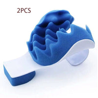 HKM-815379 Cervical Support Pillow - Blue Headrest Cushion for Neck and Shoulder Relief