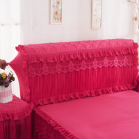 HKM-815507 Korean Princess Quilted Thickened Bed Cover – All-Inclusive Design for Bed Head in Various Colors