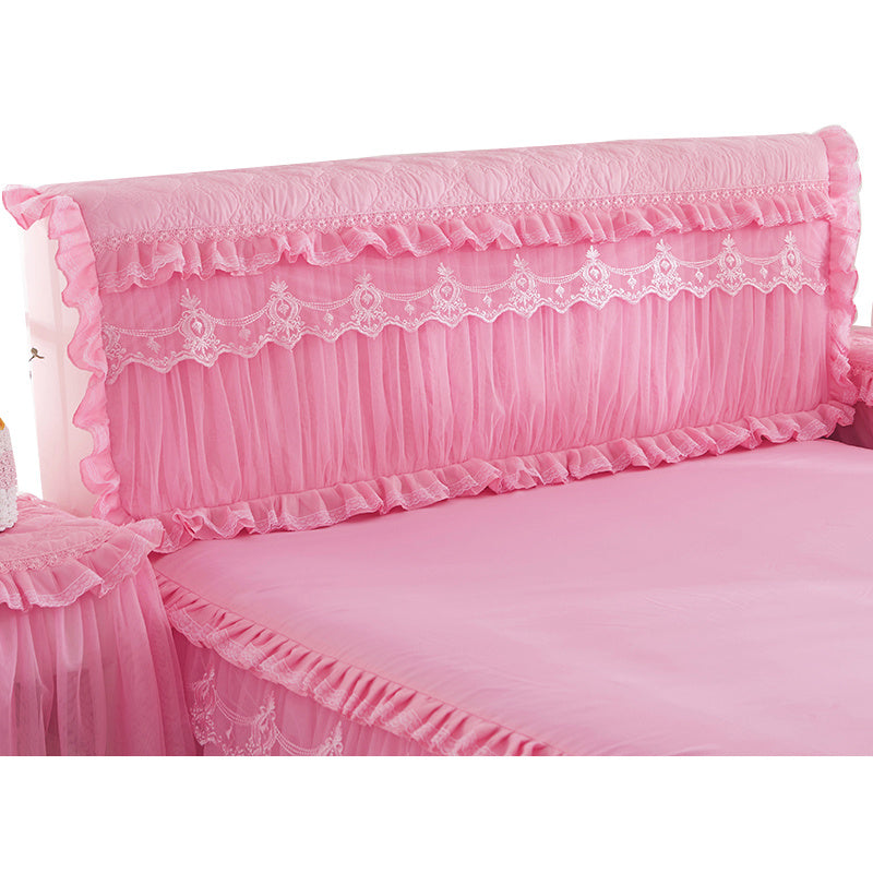 KTX-815507 Korean Princess Quilted Thickened Bed Cover – All-Inclusive Design for Bed Head in Various Colors