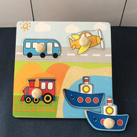 HKM-815699 Children's Wooden Cartoon Animal Jigsaw Puzzle - Educational Hand Grabbing Toy for Ages 2 and Up