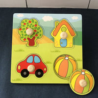 HKM-815699 Children's Wooden Cartoon Animal Jigsaw Puzzle - Educational Hand Grabbing Toy for Ages 2 and Up