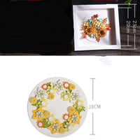 HKM-815699 Handmade Quilted Paper Painting Garland with Frame - Creative Craft Art 20cm x 23cm