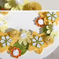 HKM-815699 Handmade Quilted Paper Painting Garland with Frame - Creative Craft Art 20cm x 23cm