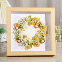 HKM-815699 Handmade Quilted Paper Painting Garland with Frame - Creative Craft Art 20cm x 23cm