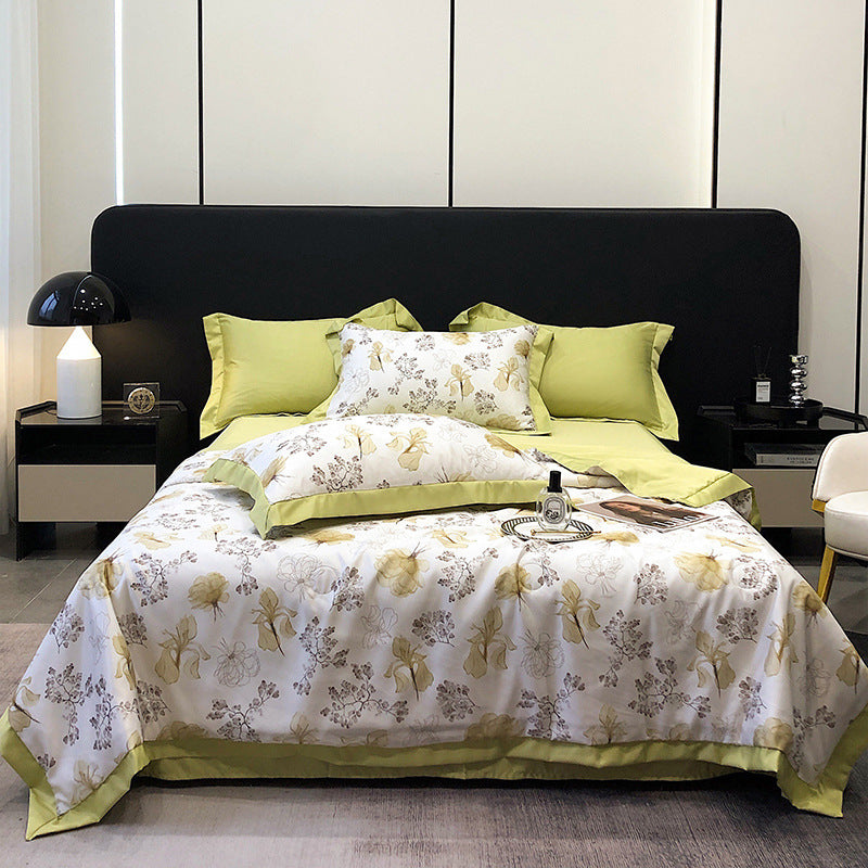 HKM-815699 Summer Duvet Four-Piece Set with Cool Fiber and Washed Silk Finish