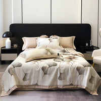 HKM-815699 Summer Duvet Four-Piece Set with Cool Fiber and Washed Silk Finish