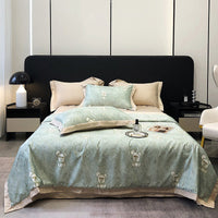 HKM-815699 Summer Duvet Four-Piece Set with Cool Fiber and Washed Silk Finish