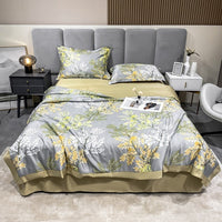 HKM-815699 Summer Duvet Four-Piece Set with Cool Fiber and Washed Silk Finish
