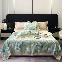 HKM-815699 Summer Duvet Four-Piece Set with Cool Fiber and Washed Silk Finish
