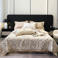 HKM-815699 Summer Duvet Four-Piece Set with Cool Fiber and Washed Silk Finish