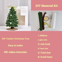 HKM-815827 Mini Christmas Tree DIY Kit - Twister Color Options, Plastic, 24x14cm