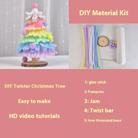 HKM-815827 Mini Christmas Tree DIY Kit - Twister Color Options, Plastic, 24x14cm
