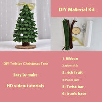 HKM-815827 Mini Christmas Tree DIY Kit - Twister Color Options, Plastic, 24x14cm