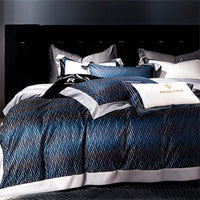 HKM-816019 Long-staple Cotton Jacquard Four-Piece Bedding Set - Available in Multiple Sizes
