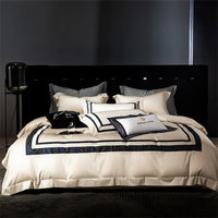 HKM-816019 Long-staple Cotton Jacquard Four-Piece Bedding Set - Available in Multiple Sizes