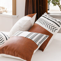 HKM-816083 Double Sofa Cushion with Cotton Canvas Cover and PP Cotton Filling - 45x45cm & 35x50cm Long Pillow