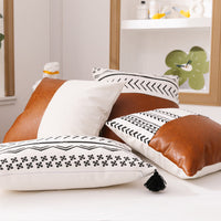 HKM-816083 Double Sofa Cushion with Cotton Canvas Cover and PP Cotton Filling - 45x45cm & 35x50cm Long Pillow